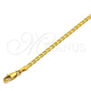 Gargantilla Basica 5.222.027.24 Oro Laminado, Diseño de Mariner, Pulido, Tono Dorado (0.60 Gauge, 03 MM Thickness, 24 Inches Length)