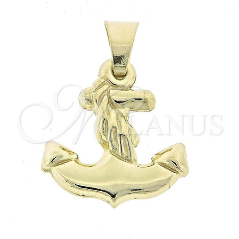 Dije Elegante 44.021 Oro Laminado, Diseño de Bufalo, Pulido, Tono Dorado