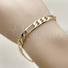 Pulsera Básica 5.222.012.08 Oro Laminado, Diseño de Figaro, Pulido, Tono Dorado (180 Gauge, Thickness, 8 Inches Length)