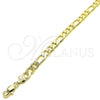 Pulsera Básica 5.222.012.08 Oro Laminado, Diseño de Figaro, Pulido, Tono Dorado (180 Gauge, Thickness, 8 Inches Length)
