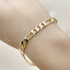 Pulsera Básica 5.222.013.08 Oro Laminado, Diseño de Figaro, Pulido, Tono Dorado (160 Gauge, Thickness, 8 Inches Length)