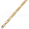 Pulsera Básica 5.222.013.08 Oro Laminado, Diseño de Figaro, Pulido, Tono Dorado (160 Gauge, Thickness, 8 Inches Length)