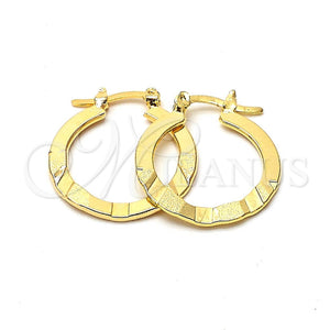 Argolla Pequeña 112.018 Oro Laminado, Diamantado, Tono Dorado