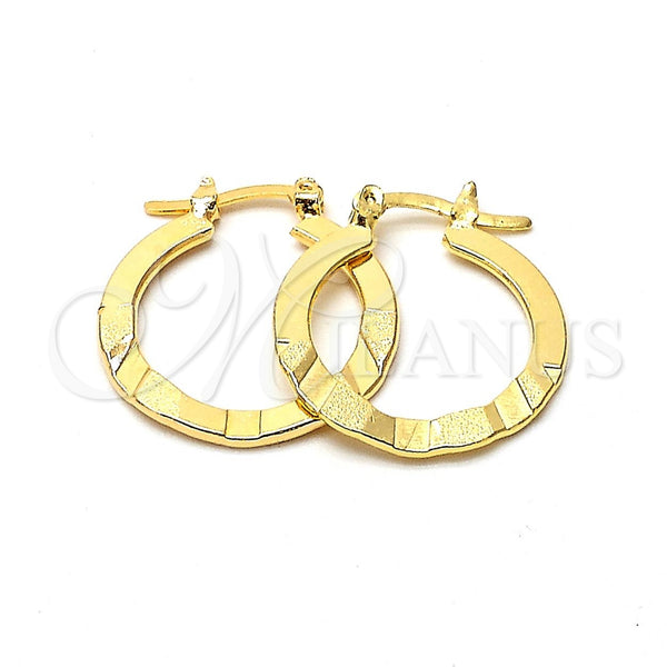 Argolla Pequeña 112.018 Oro Laminado, Diamantado, Tono Dorado
