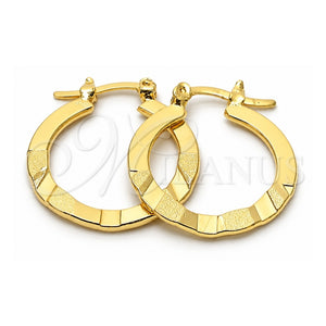 Argolla Pequeña 112.018 Oro Laminado, Diamantado, Tono Dorado