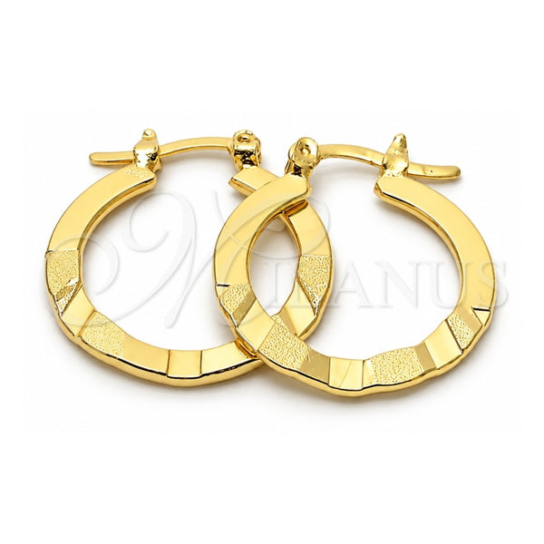 Argolla Pequeña 112.018 Oro Laminado, Diamantado, Tono Dorado