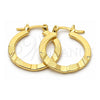 Argolla Pequeña 112.018 Oro Laminado, Diamantado, Tono Dorado