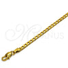 Gargantilla Basica 5.222.006.20 Oro Laminado, Diseño de Cubana, Pulido, Tono Dorado (100 Gauge, 04 MM Thickness, 20 Inches Length)