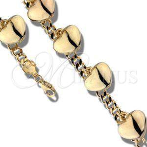 Pulsera Elegante 031.005.07" Bracelet Oro Laminado, Pulido, Tono Dorado