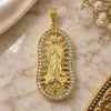 Dije Religioso 5.184.008 Oro Laminado, Diseño de Judaica y Mano de Dios, con Zirconia Cubica Blanca, Pulido, Tono Dorado