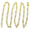 Gargantilla Basica 5.222.018.16 Oro Laminado, Diseño de Figaro, Pulido, Tono Dorado (0.60 Gauge, 03 MM Thickness, 16 Inches Length)