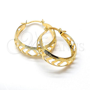 Argolla Pequeña 106.026 Oro Laminado, Diamantado, Tono Dorado