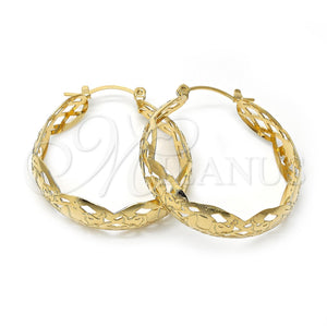 Argolla Mediana 106.010.1 Oro Laminado, Diseño de Elefante, Pulido, Tono Dorado