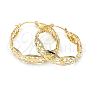 Argolla Mediana 106.009.1 Oro Laminado, Diseño de Delfín y File, Pulido, Tono Dorado