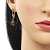 Arete Colgante 5.123.010 Oro Laminado, Diseño de Bola, con Onix Negro Goldstone Venturina, Pulido, Tono Dorado
