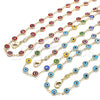 Collar y Pulsera 06.63.0008 Oro Laminado, Diseño de Ojo Griego, Resinado Azul claro, Tono Dorado