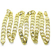 Gargantilla Basica 5.222.001.28 Oro Laminado, Diseño de Cubana, Pulido, Tono Dorado (200 Gauge, 08 MM Thickness, 28 Inches Length)