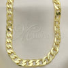 Gargantilla Basica 5.222.001.28 Oro Laminado, Diseño de Cubana, Pulido, Tono Dorado (Calibre 200, Grosor 08 MM, 28 Pulgadas de Largo)