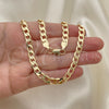 Gargantilla Basica 5.222.003.20 Oro Laminado, Diseño de Cubana, Pulido, Tono Dorado (160 Gauge, 06 MM Thickness, 20 Inches Length)
