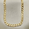 Gargantilla Basica 5.222.003.20 Oro Laminado, Diseño de Cubana, Pulido, Tono Dorado (160 Gauge, 06 MM Thickness, 20 Inches Length)