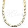 Gargantilla Basica 5.222.003.20 Oro Laminado, Diseño de Cubana, Pulido, Tono Dorado (160 Gauge, 06 MM Thickness, 20 Inches Length)