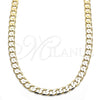 Gargantilla Basica 5.222.003.20 Oro Laminado, Diseño de Cubana, Pulido, Tono Dorado (160 Gauge, 06 MM Thickness, 20 Inches Length)