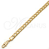 Pulsera Básica 5.222.003.08 Oro Laminado, Diseño de Cubana, Pulido, Tono Dorado (160 Gauge, Thickness, 8 Inches Length)