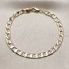 Pulsera Básica 5.222.003.08 Oro Laminado, Diseño de Cubana, Pulido, Tono Dorado (160 Gauge, Thickness, 8 Inches Length)