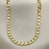 Gargantilla Basica 5.222.004.20 Oro Laminado, Diseño de Cubana, Pulido, Tono Dorado (140 Gauge, Thickness, 20 Inches Length)
