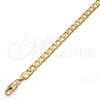 Pulsera Básica 5.222.004.08 Oro Laminado, Diseño de Cubana, Pulido, Tono Dorado (140 Gauge, Thickness, 8 Inches Length)
