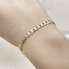 Pulsera Básica 5.222.005.07 Oro Laminado, Diseño de Cubana, Pulido, Tono Dorado (120 Gauge, Thickness, 7 Inches Length)