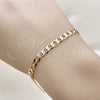 Pulsera Básica 5.222.005.08 Oro Laminado, Diseño de Cubana, Pulido, Tono Dorado (120 Gauge, Thickness, 8 Inches Length)
