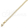 Pulsera Básica 5.222.005.08 Oro Laminado, Diseño de Cubana, Pulido, Tono Dorado (120 Gauge, Thickness, 8 Inches Length)