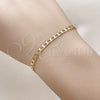 Pulsera Básica 5.222.006.07 Oro Laminado, Diseño de Cubana, Pulido, Tono Dorado (100 Gauge, Thickness, 8 Inches Length)