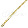 Pulsera Básica 5.222.006.07 Oro Laminado, Diseño de Cubana, Pulido, Tono Dorado (100 Gauge, Thickness, 8 Inches Length)