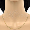 Gargantilla Basica 5.222.019.18 Oro Laminado, Diseño de Figaro, Pulido, Tono Dorado (0.50 Gauge, 02 MM Thickness, 18 Inches Length)