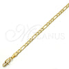 Gargantilla Basica 5.222.016.20 Oro Laminado, Diseño de Figaro, Pulido, Tono Dorado (100 Gauge, 04 MM Thickness, 20 Inches Length)