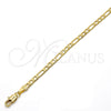Gargantilla Basica 5.222.016.30 Oro Laminado, Diseño de Figaro, Pulido, Tono Dorado (100 Gauge, 04 MM Thickness, 30 Inches Length)