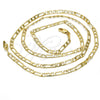 Gargantilla Basica 5.222.016.30 Oro Laminado, Diseño de Figaro, Pulido, Tono Dorado (100 Gauge, 04 MM Thickness, 30 Inches Length)
