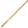 Pulsera Básica 5.222.015.08 Oro Laminado, Diseño de Figaro, Pulido, Tono Dorado (120 Gauge, 04 MM Thickness, 8 Inches Length)