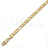 Gargantilla Basica 5.222.014.30 Oro Laminado, Diseño de Figaro, Pulido, Tono Dorado (140 Gauge, 05 MM Thickness, 30 Inches Length)