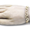 Pulsera Básica 5.222.021.08 Oro Laminado, Diseño de Mariner, Pulido, Tono Dorado (200 Gauge, 09 MM Thickness, 9 Inches Length)