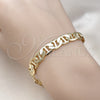 Pulsera Básica 5.222.021.08 Oro Laminado, Diseño de Mariner, Pulido, Tono Dorado (200 Gauge, 09 MM Thickness, 9 Inches Length)