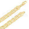 Gargantilla Basica 5.222.022.20 Oro Laminado, Diseño de Mariner, Pulido, Tono Dorado (180 Gauge, 08 MM Thickness, 20 Inches Length)
