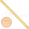 Gargantilla Basica 5.222.022.20 Oro Laminado, Diseño de Mariner, Pulido, Tono Dorado (180 Gauge, 08 MM Thickness, 20 Inches Length)