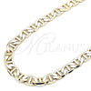Gargantilla Basica 5.222.022.30 Oro Laminado, Diseño de Mariner, Pulido, Tono Dorado (180 Gauge, 08 MM Thickness, 30 Inches Length)