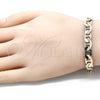 Pulsera Básica 5.222.022.08 Oro Laminado, Diseño de Mariner, Pulido, Tono Dorado (180 Gauge, 08 MM Thickness, 8 Inches Length)