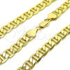 Pulsera Básica 5.222.022.08 Oro Laminado, Diseño de Mariner, Pulido, Tono Dorado (180 Gauge, 08 MM Thickness, 8 Inches Length)
