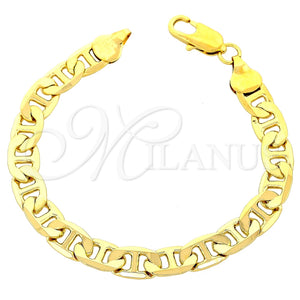 Pulsera Básica 5.222.022.08 Oro Laminado, Diseño de Mariner, Pulido, Tono Dorado (180 Gauge, 08 MM Thickness, 8 Inches Length)