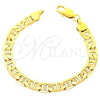 Pulsera Básica 5.222.022.08 Oro Laminado, Diseño de Mariner, Pulido, Tono Dorado (180 Gauge, 08 MM Thickness, 8 Inches Length)